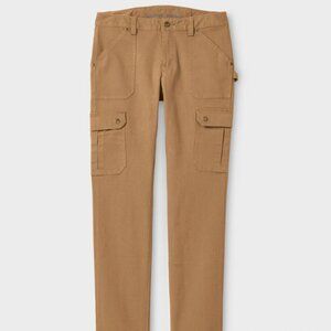 Women's Duluth Tan flex fire hose slim leg cargo pants size 4
